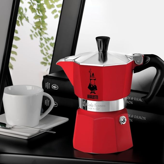 bialetti moka roja 6 tazas